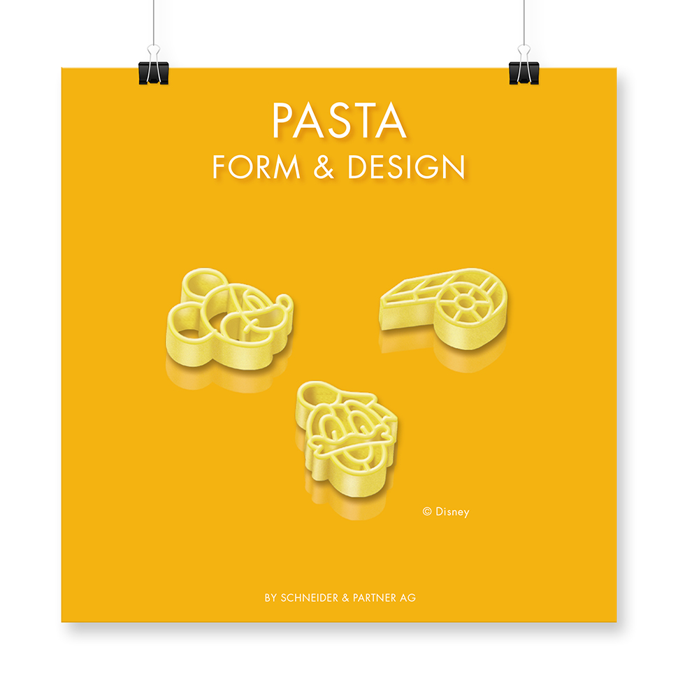6 Designs für Pasta Formen. Mickey und seine Freunde. Thema: Fussball.