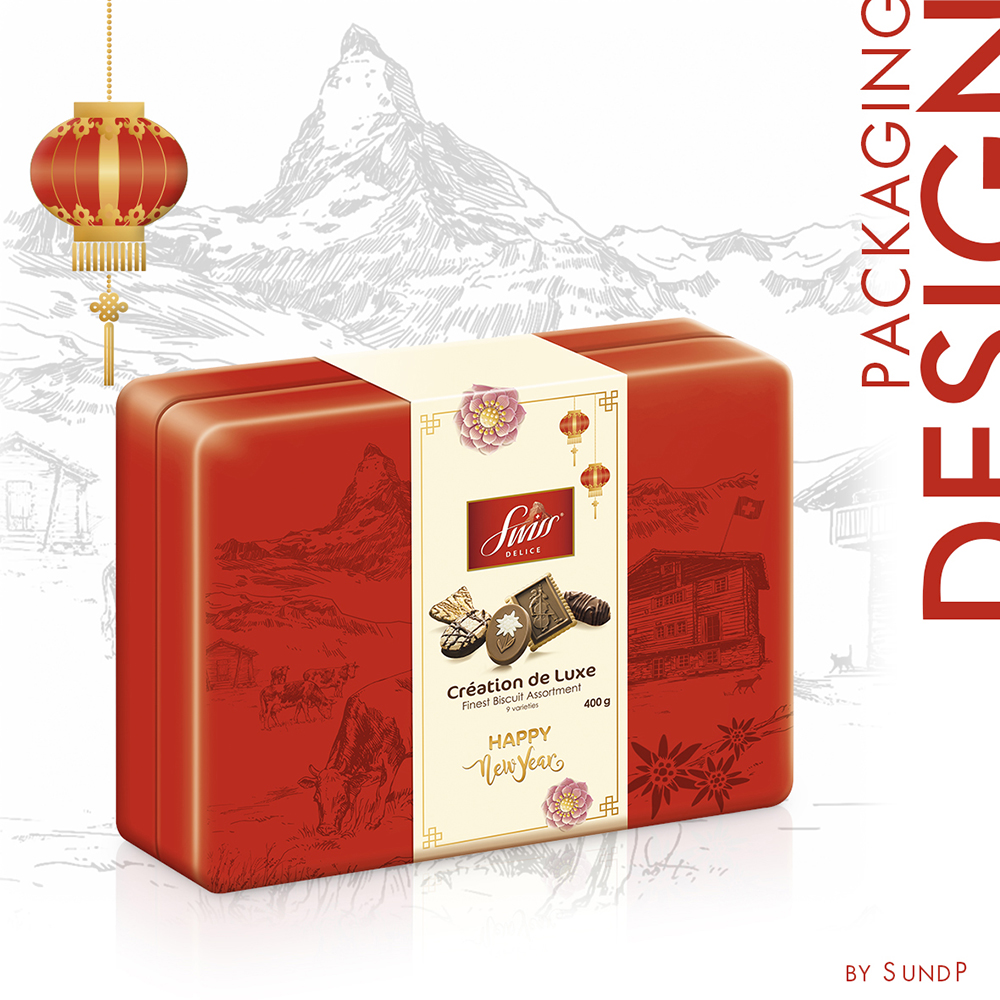 Swissdelice Creation de Luxe - hochwertige Verpackung - passendes Verpackungsdesign